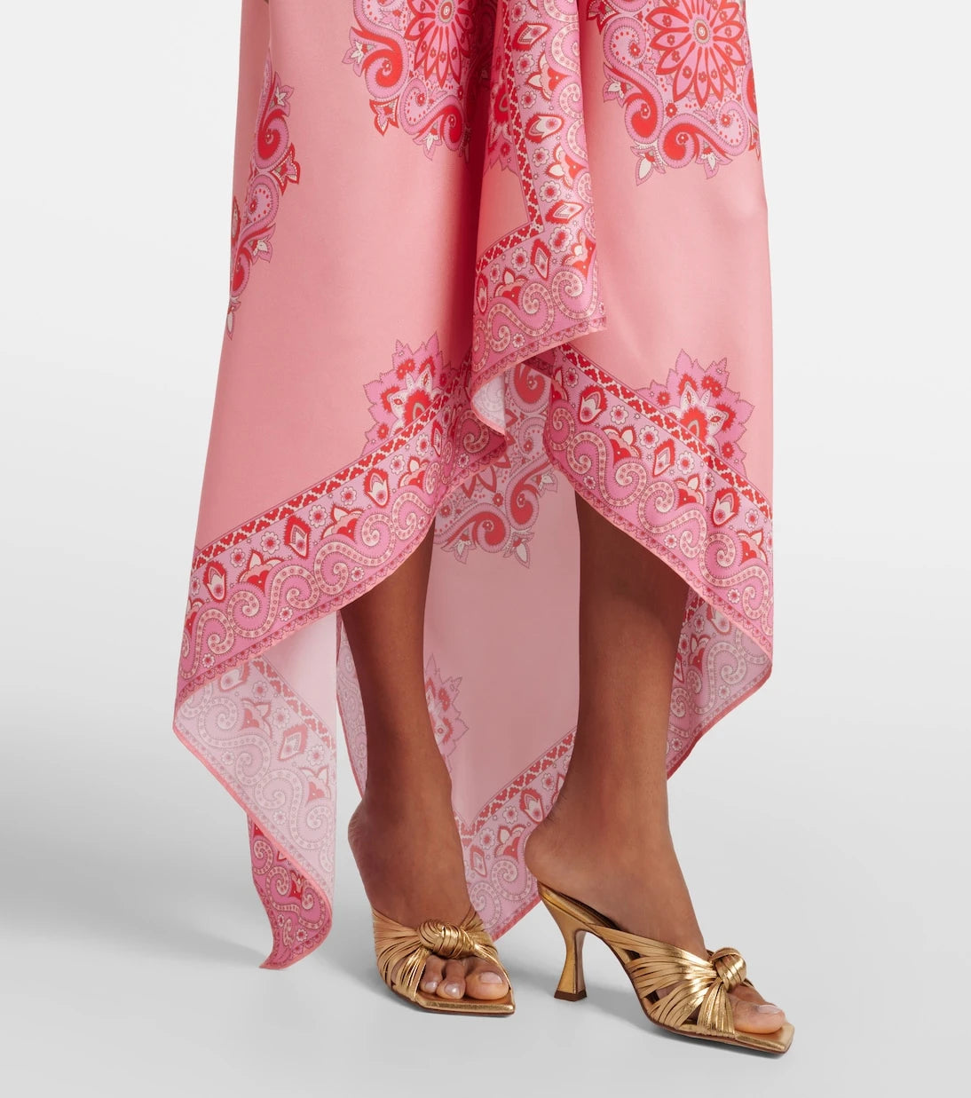 Etro - Paisley asymmetric silk midi dress