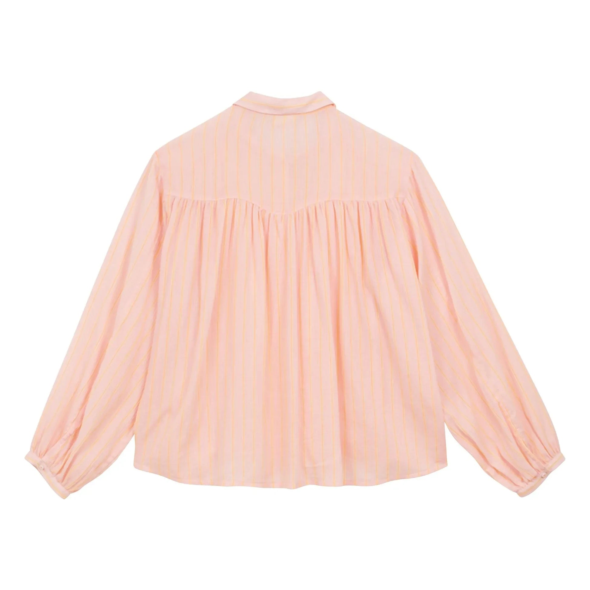 a.p - Striped Organic Cotton Shirt | Pink