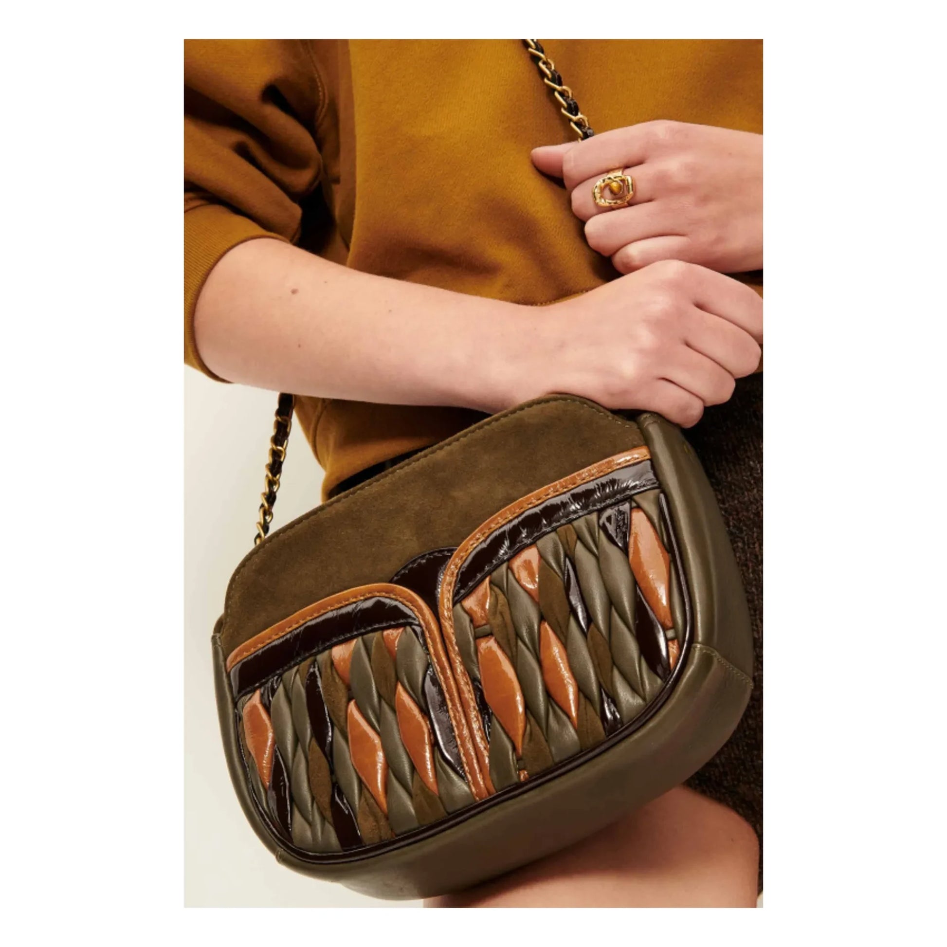 Sessùn - Divine Suede Bag | Khaki
