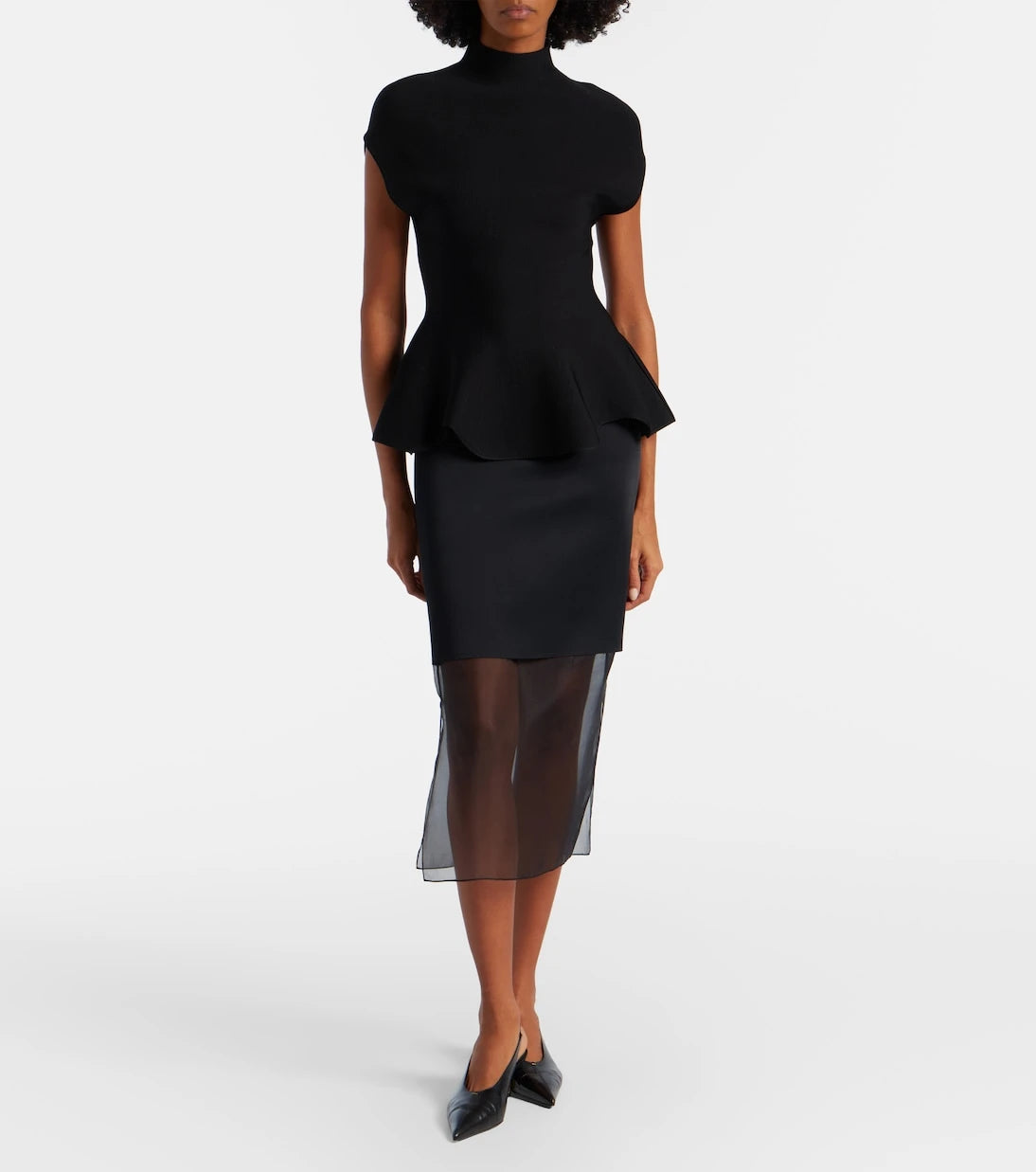 Khaite - Sybil layered midi skirt