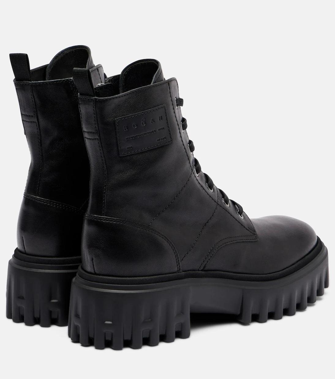 Hogan - H700 leather combat boots