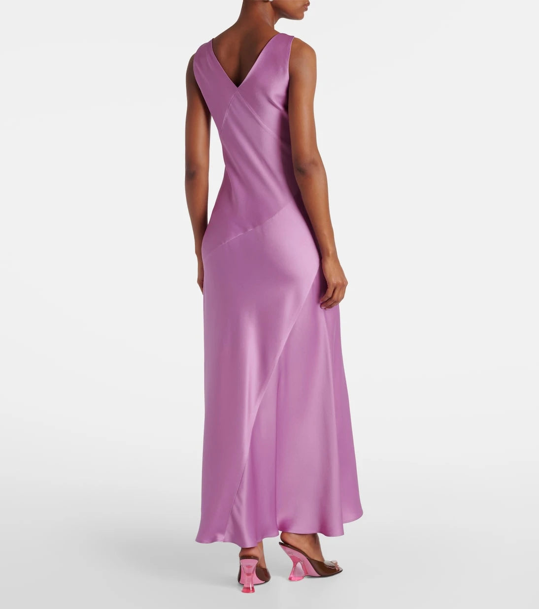 Max Mara - Pilly paneled satin slip dress