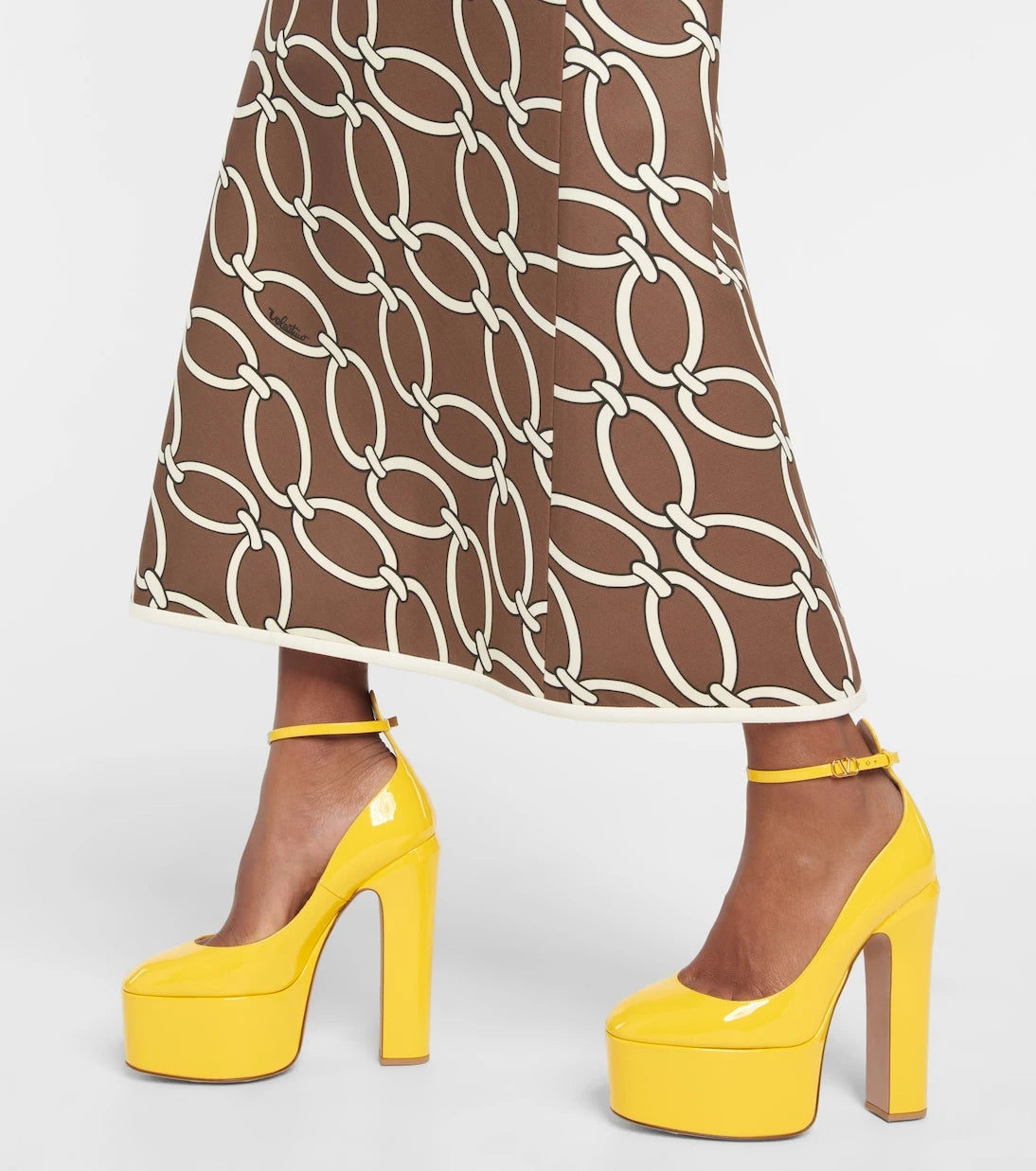 Valentino Garavani - Tan-Go 155 patent leather platform pumps
