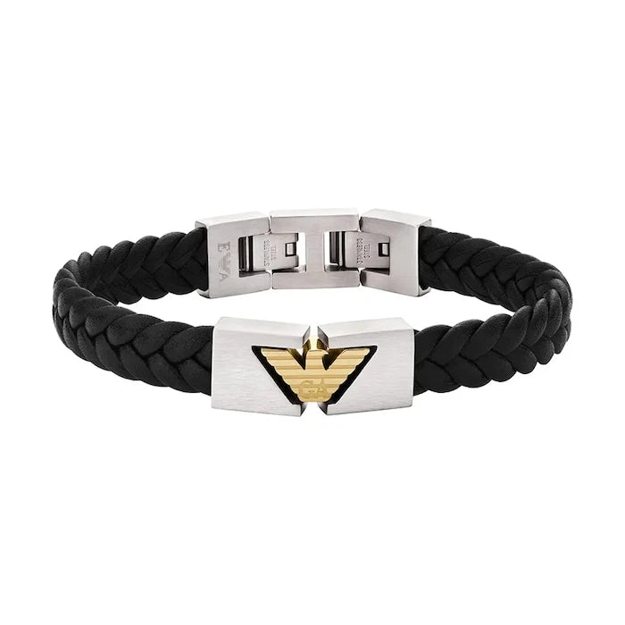 Кожена гривна Emporio Armani