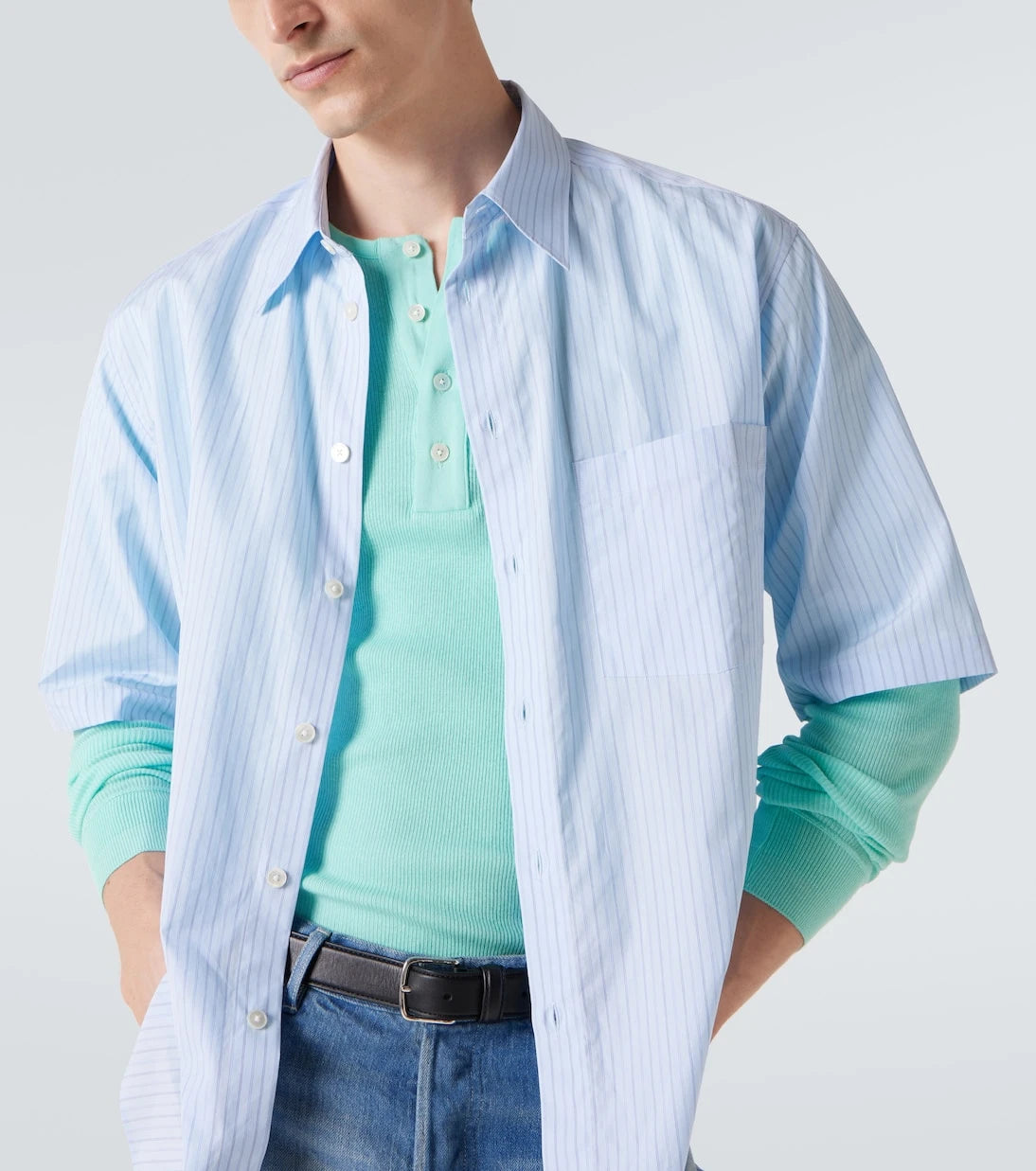 Auralee - Striped cotton shirt
