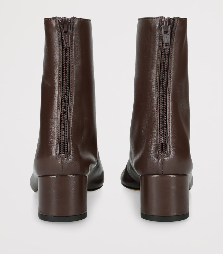Dear Frances Brown Leather Harlie Ankle Boots 55
