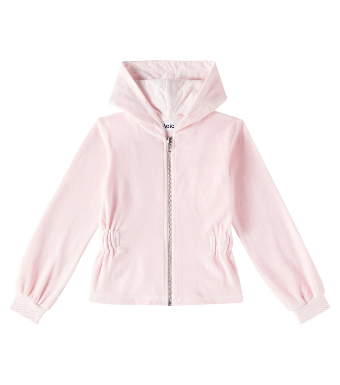 Molo - Madge gathered zip-up velour hoodie