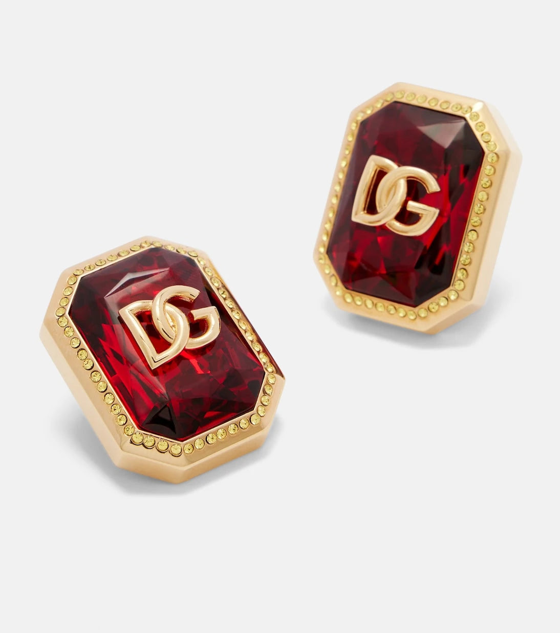 Dolce&Gabbana - DG embellished clip-on earrings