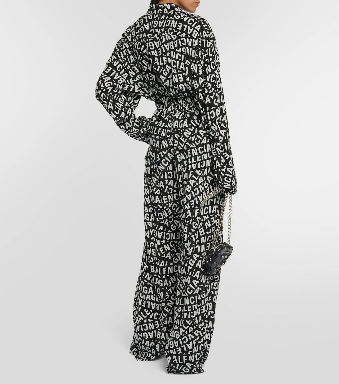 Balenciaga - Logo high-rise wide-leg pants