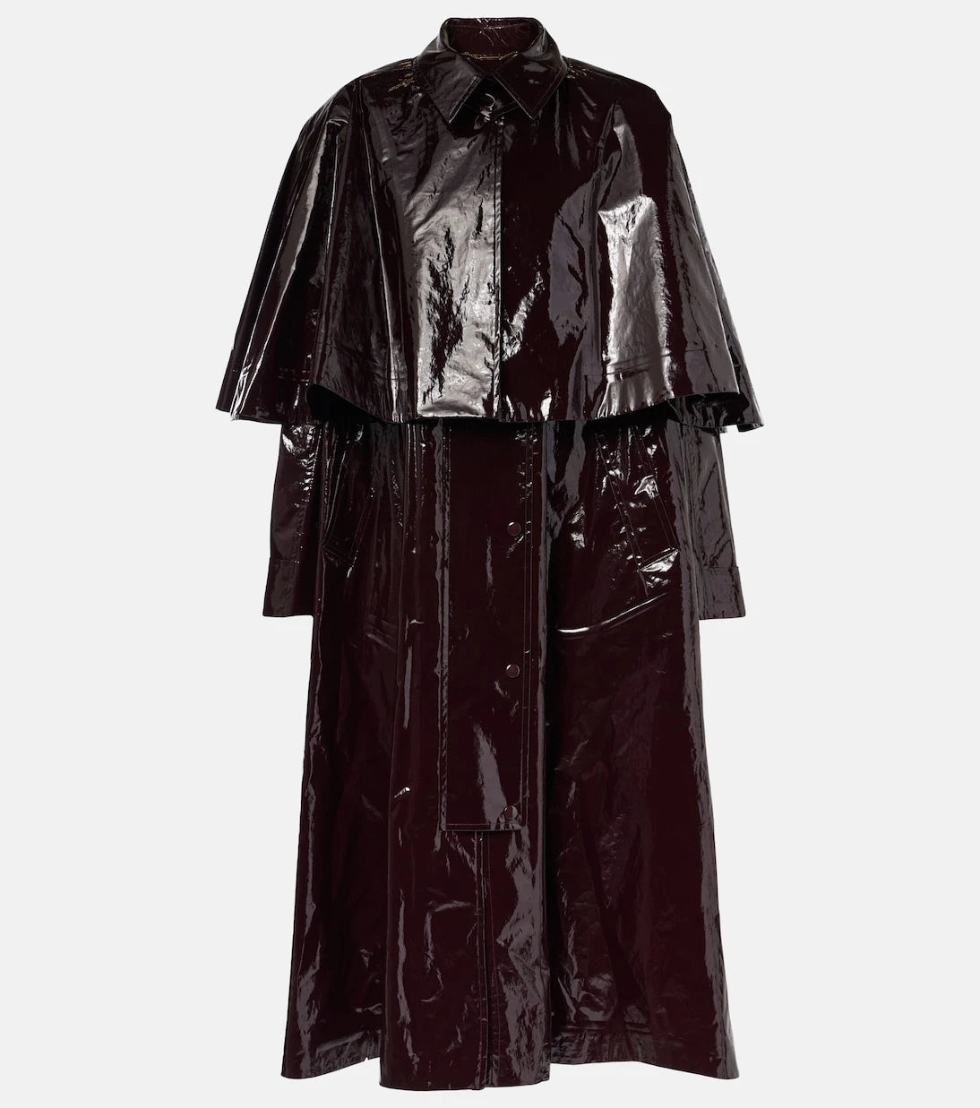 Chloé - Caped coated cotton coat