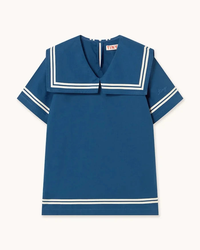 Linenli Çocuk Elbisesi Tinycottons STRIPES TINY DRESS