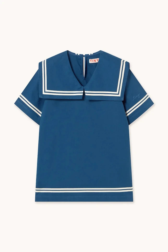 Детска рокля с лен Tinycottons STRIPES TINY DRESS