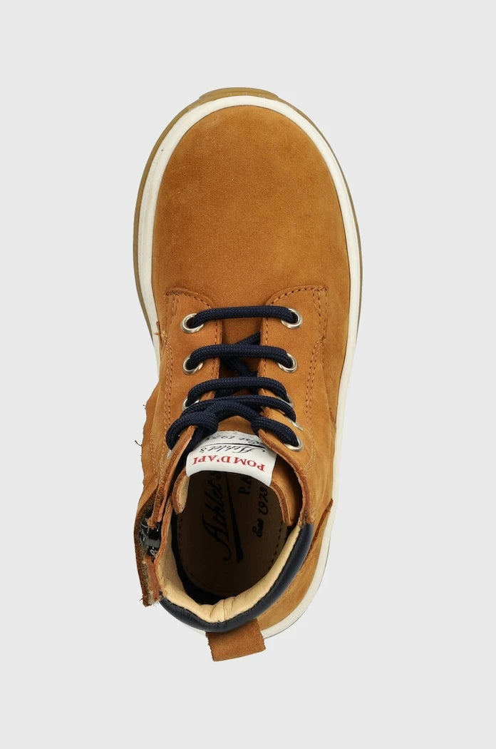 Детски половинки обувки от велур Pom D'api FLOW BOOTS