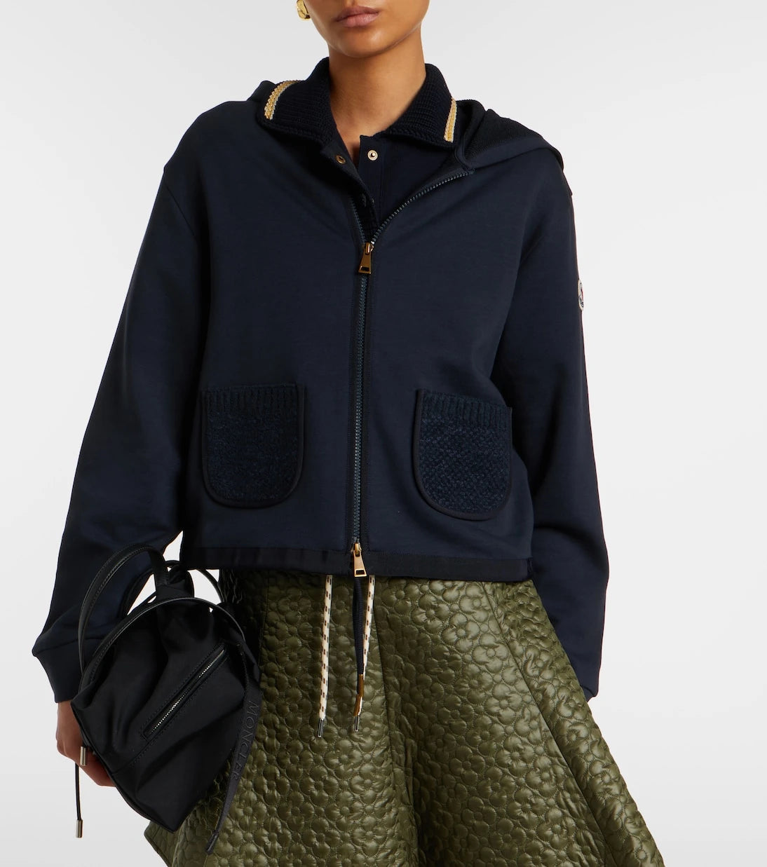 Moncler - Cotton-blend zip-up hoodie