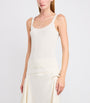 Max Mara White Cotton-Blend Ribbed Tank Top
