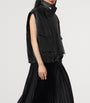 AllSaints Black Lambskin Clay Gilet