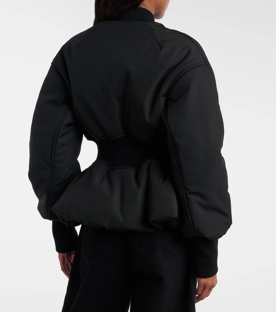 Alaïa - Peplum bomber jacket