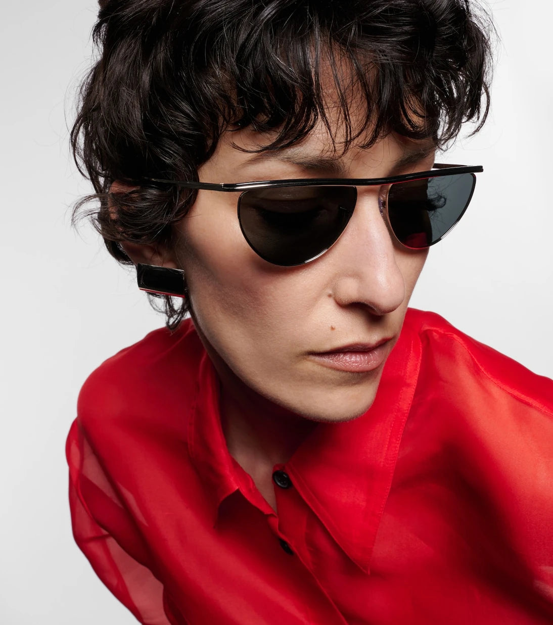 Khaite - x Oliver Peoples flat-top sunglasses