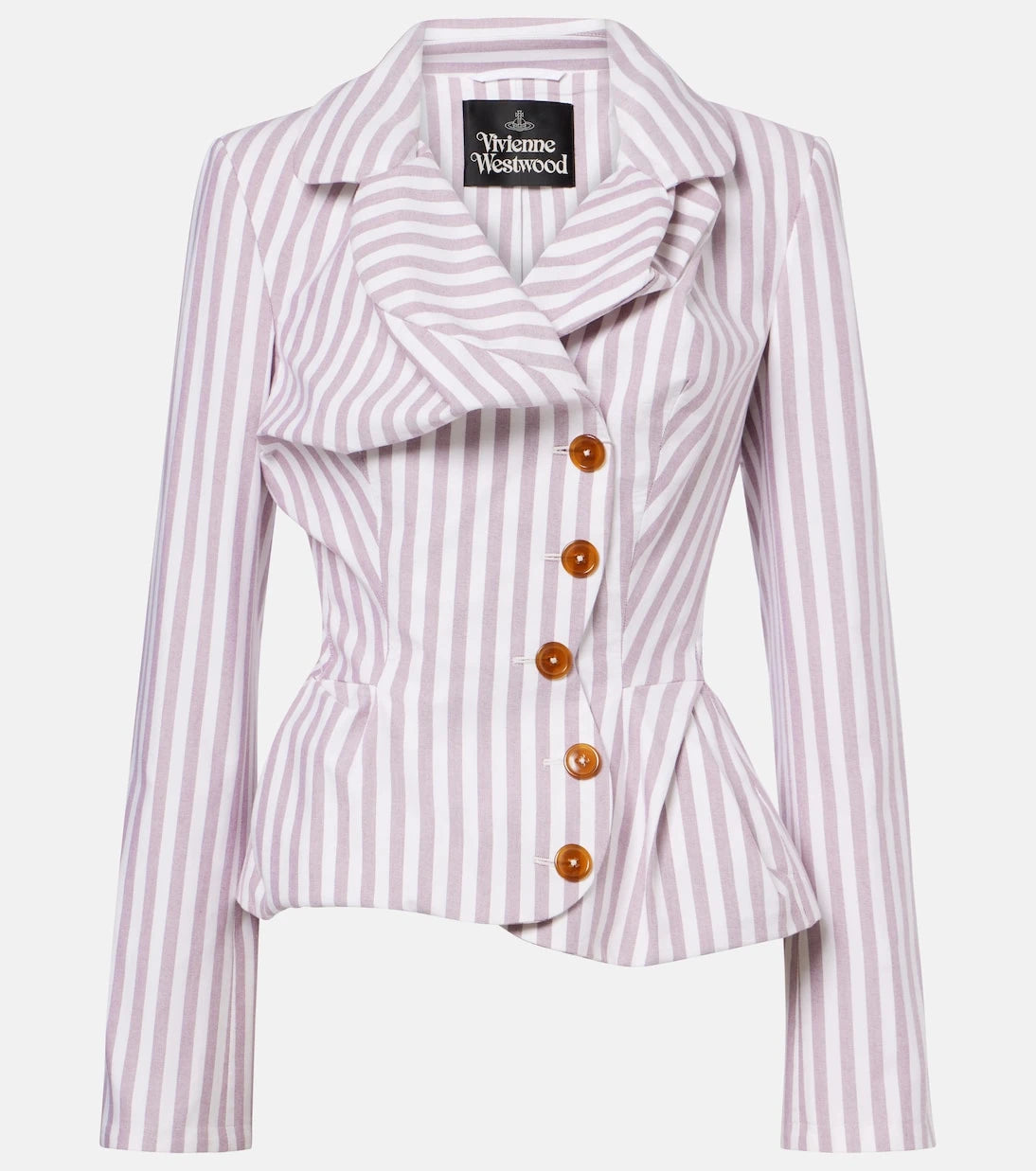 Vivienne Westwood - Drunken Tailored striped cotton jacket