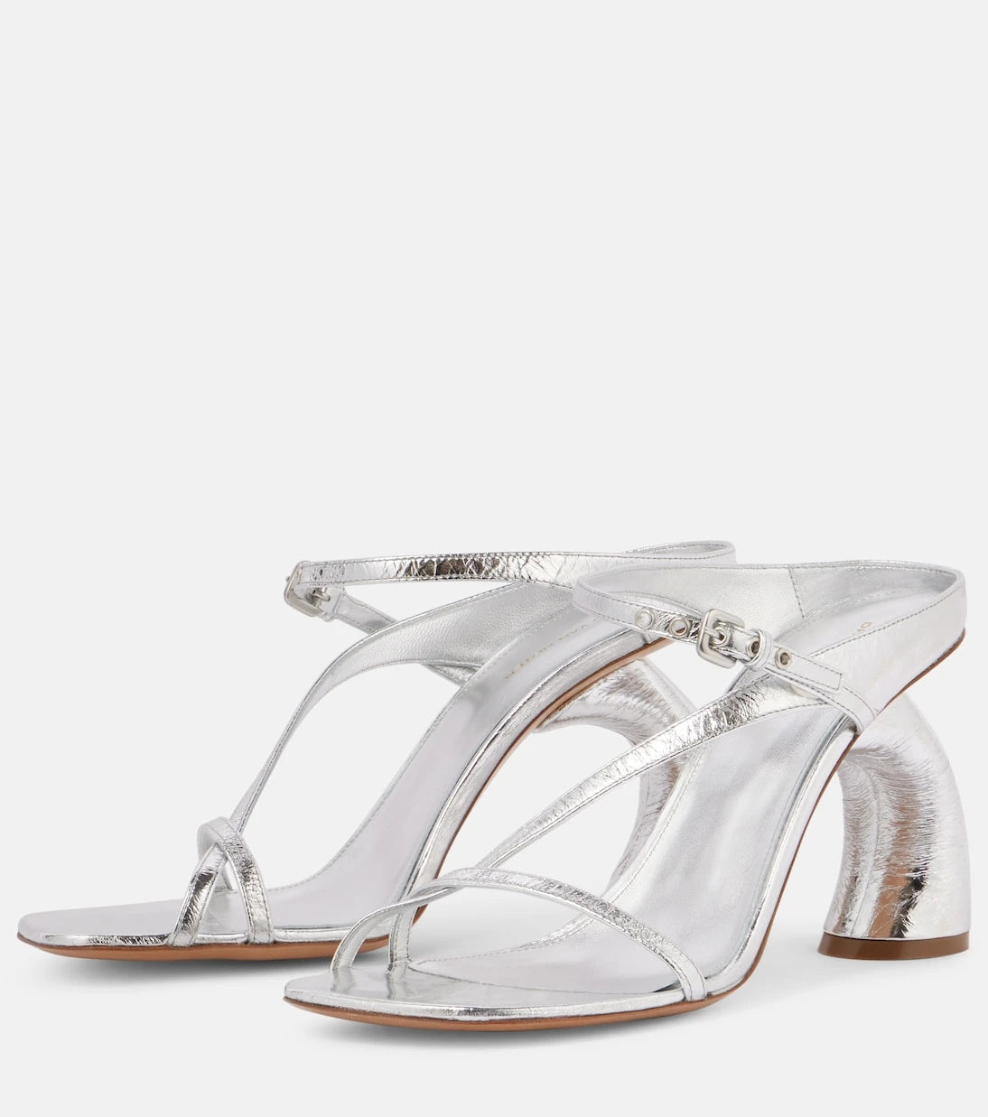 Dries Van Noten - Metallic patent leather mules