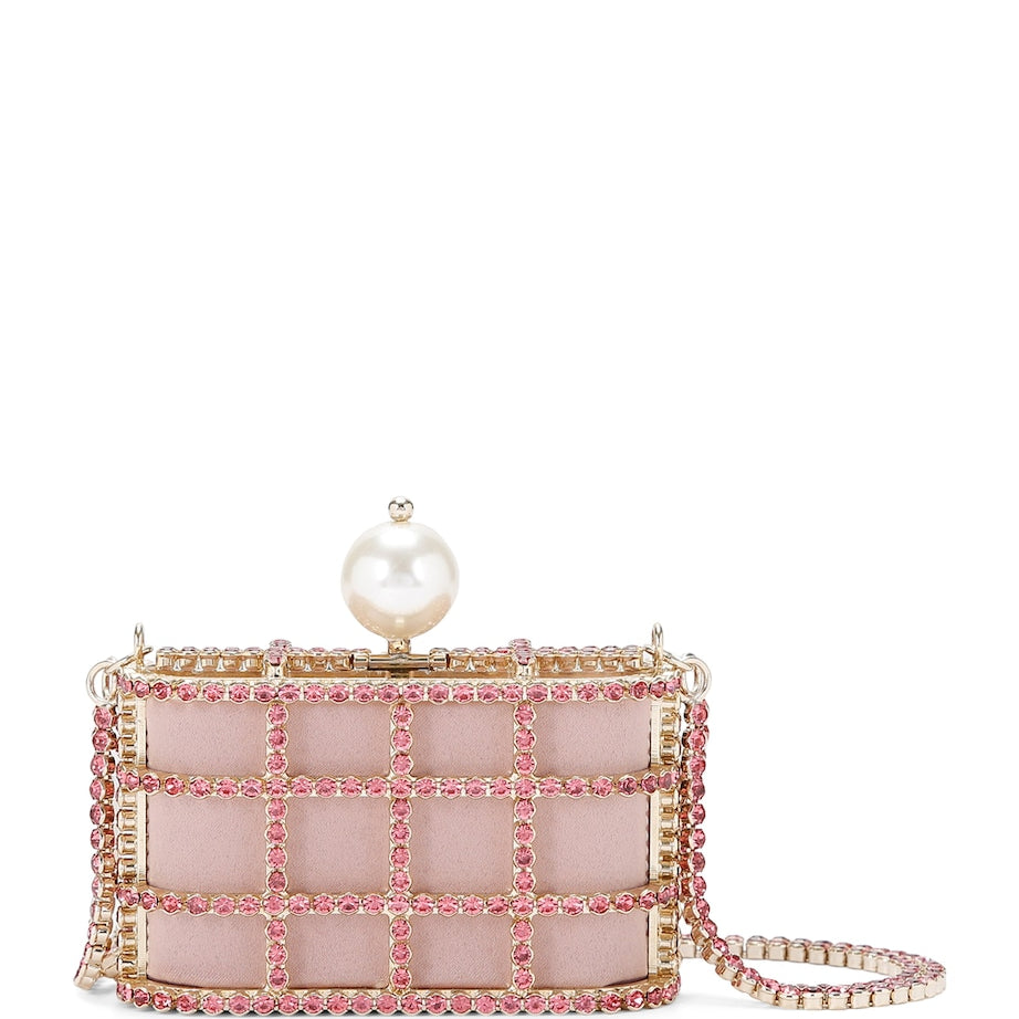 Rosantica Pink Mini Crystal-Embellished Holli Cross-Body Bag