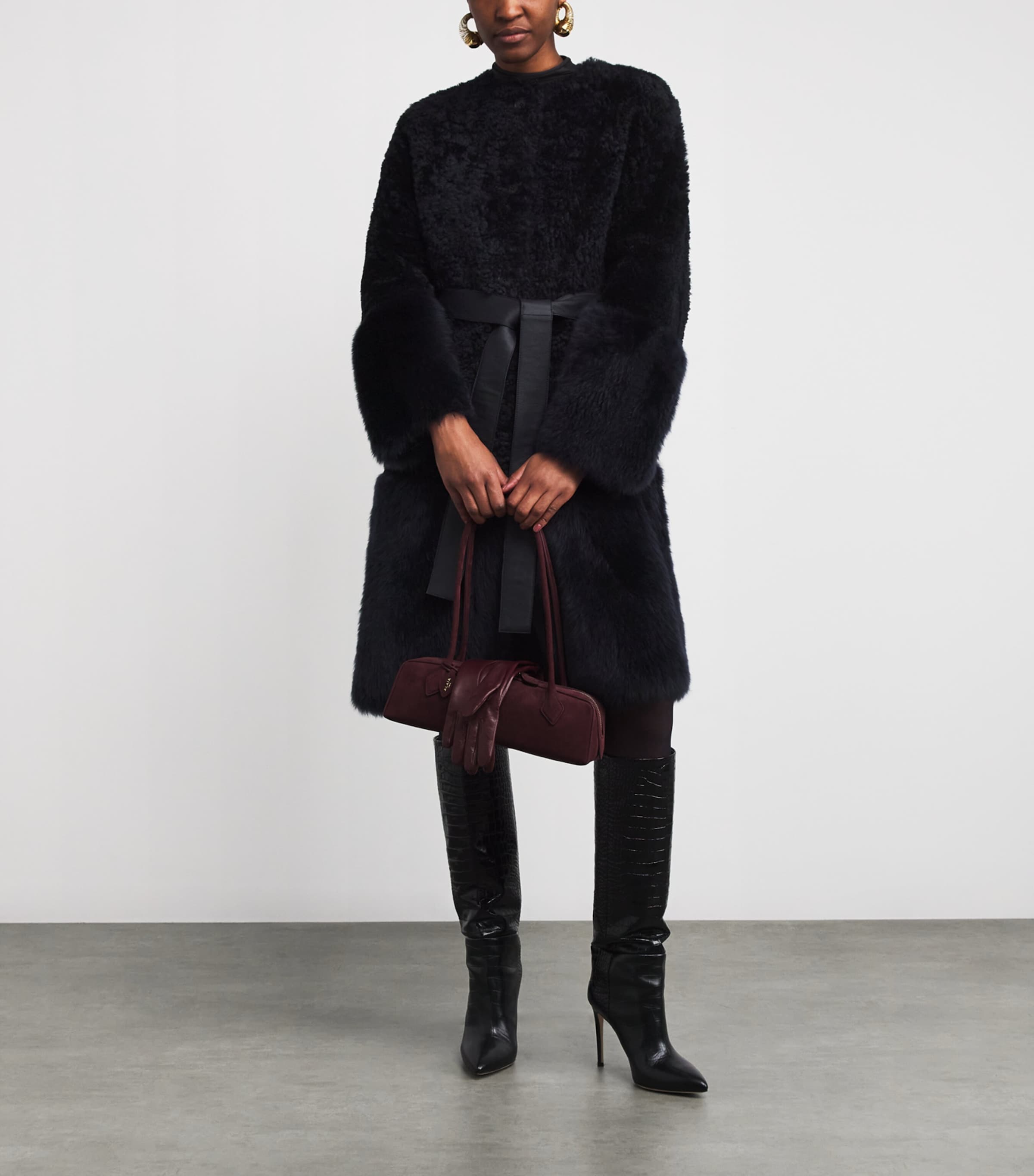 Joseph Brown Shearling Tina Coat