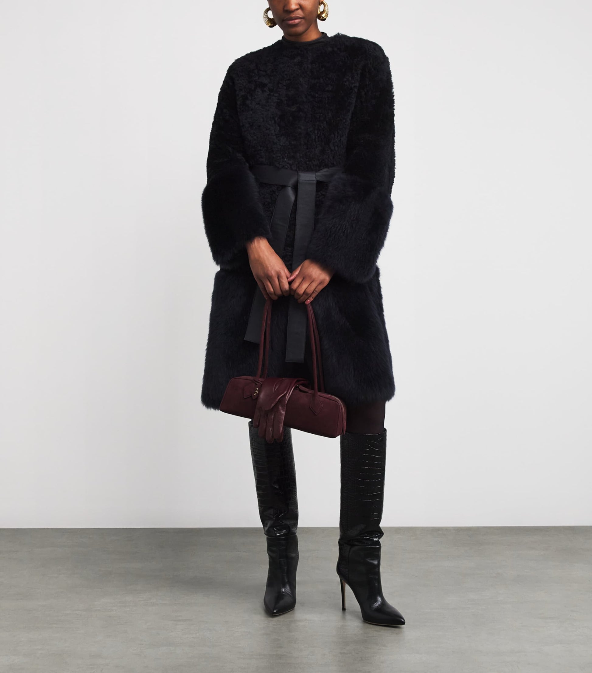 Joseph Brown Shearling Tina Coat