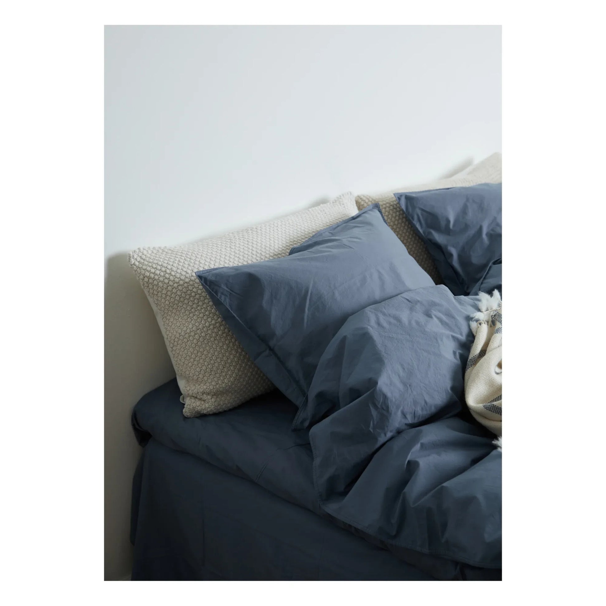 Aiayu - Raul Lama Wool Cushion | Grey blue