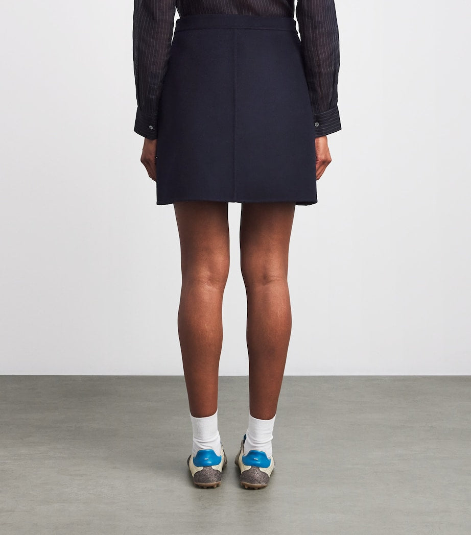 Claudie Pierlot Blue Wool Mini Skirt