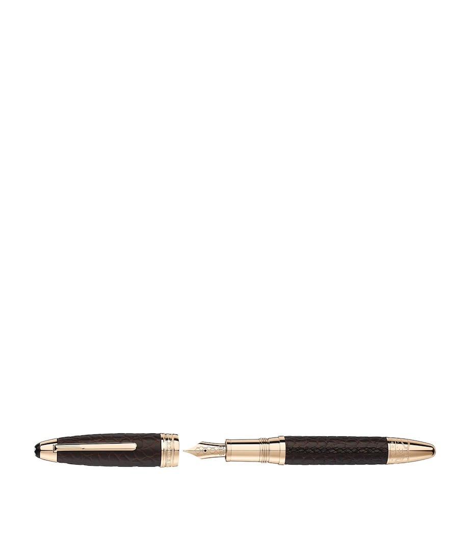 Montblanc Platinum-Plated Leather Meisterstuck Fountain Pen