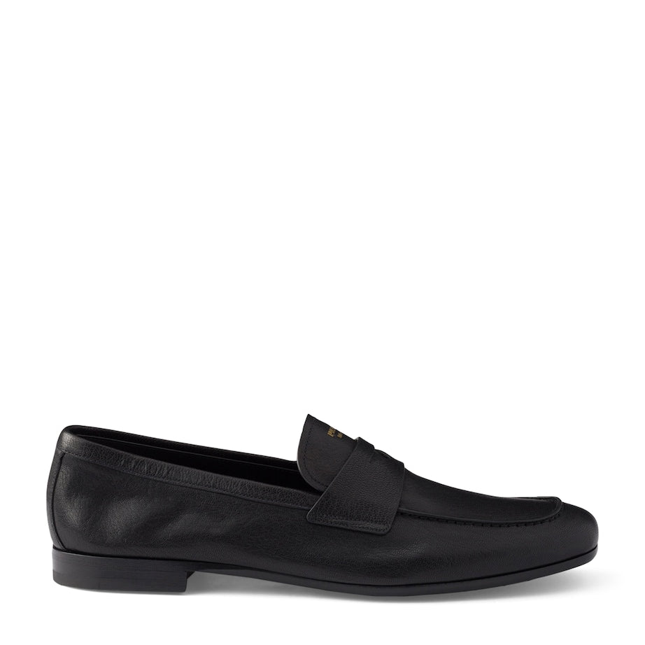 Grained Leather Loafers