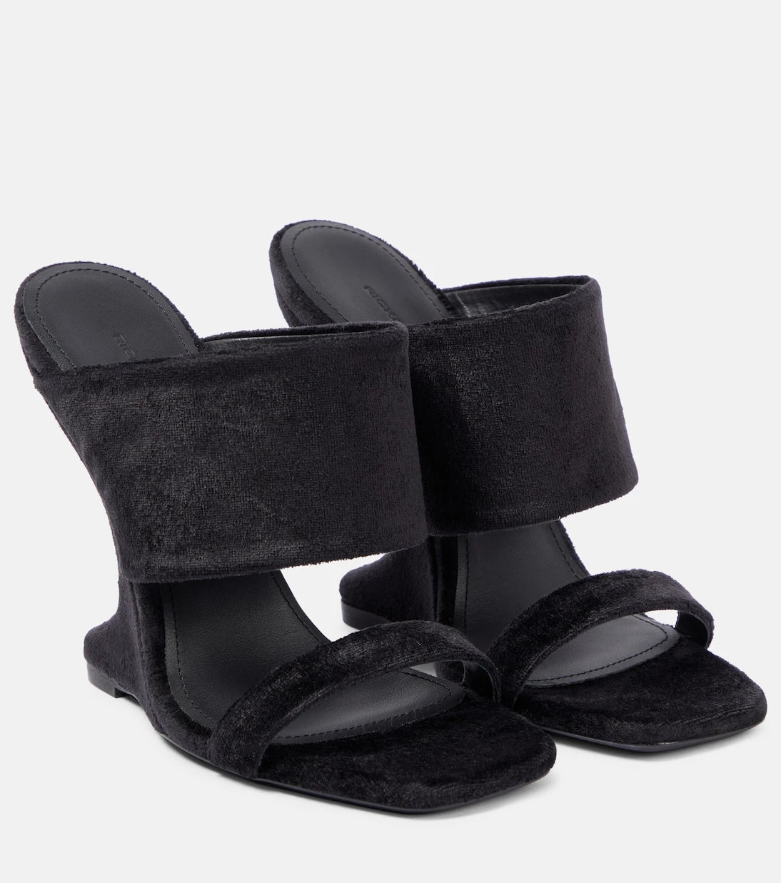 Rick Owens - Cantilever suede mules