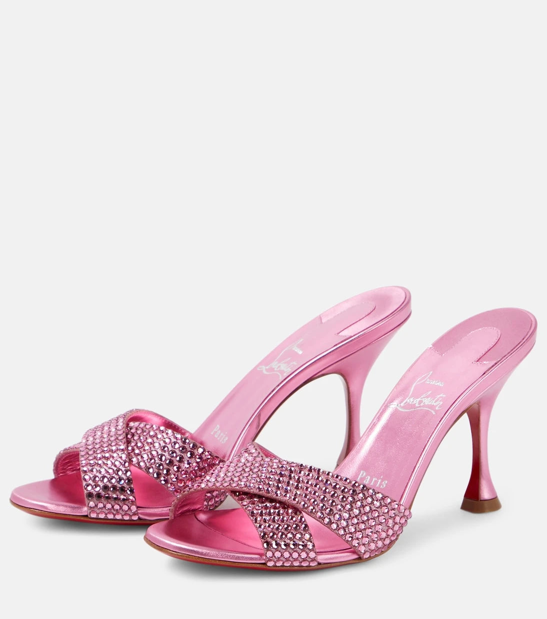 Christian Louboutin - Mariza Is Back embellished suede mules