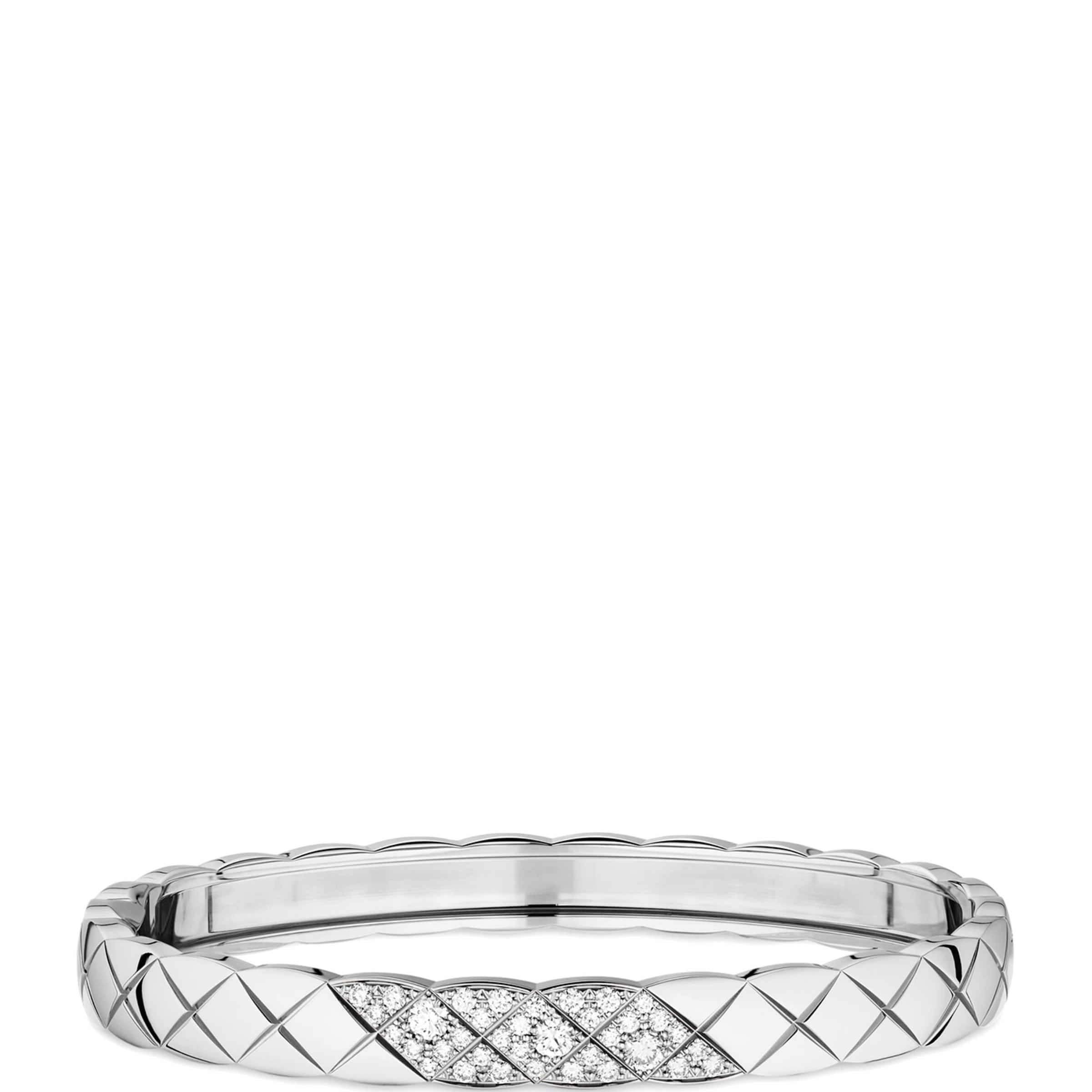 White Gold and Diamond Coco Crush Bangle