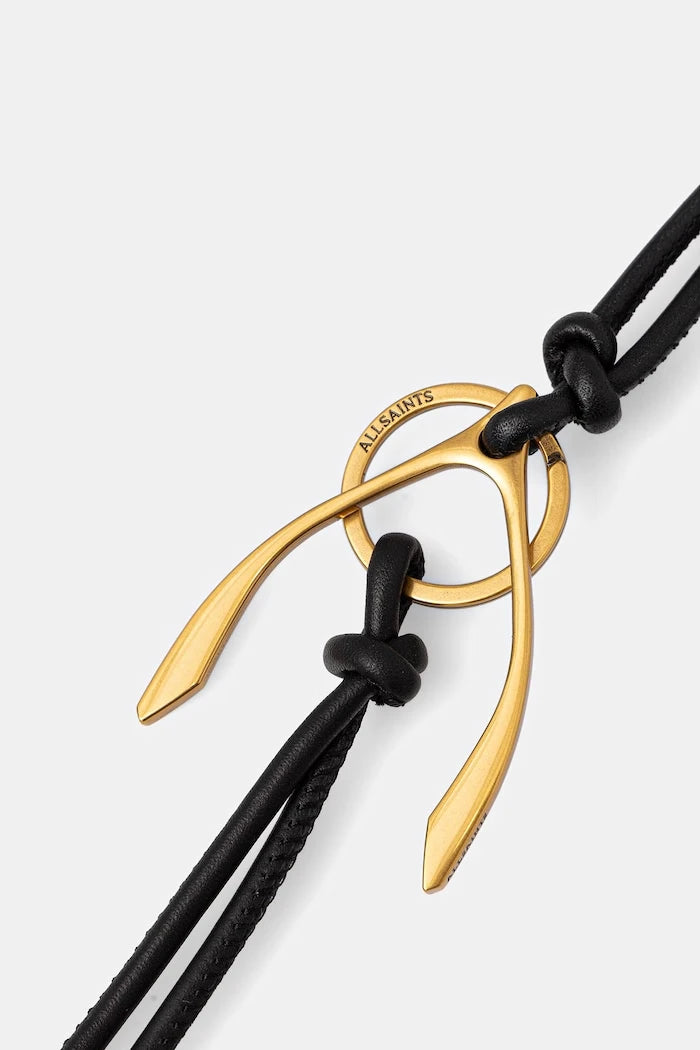 AllSaints ключодържател дамски от кожа WISHBONE