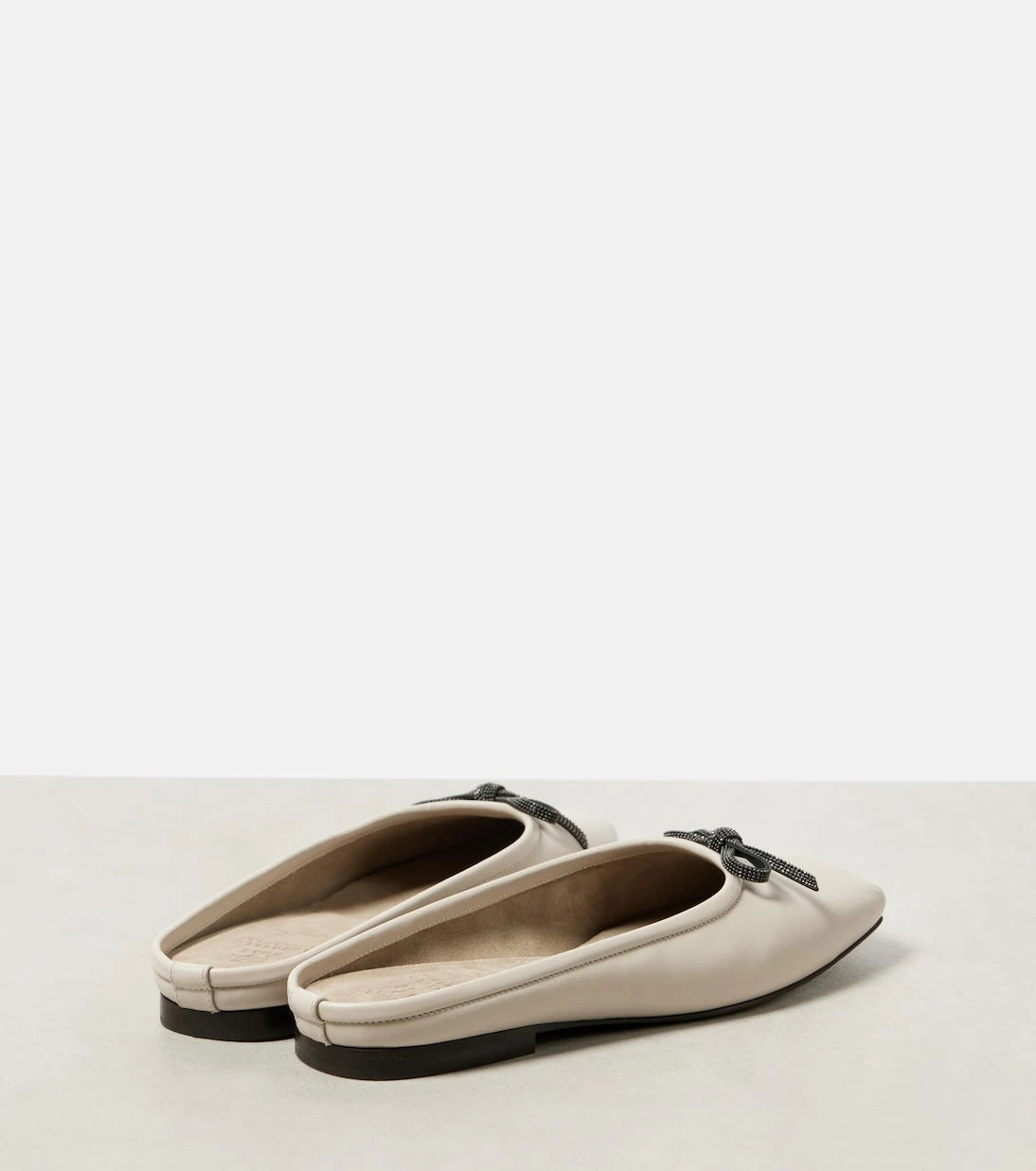 Brunello Cucinelli - Monili leather mules