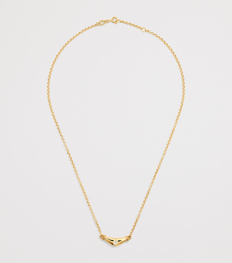 Yellow Gold and Diamond Karma N*93 Necklace