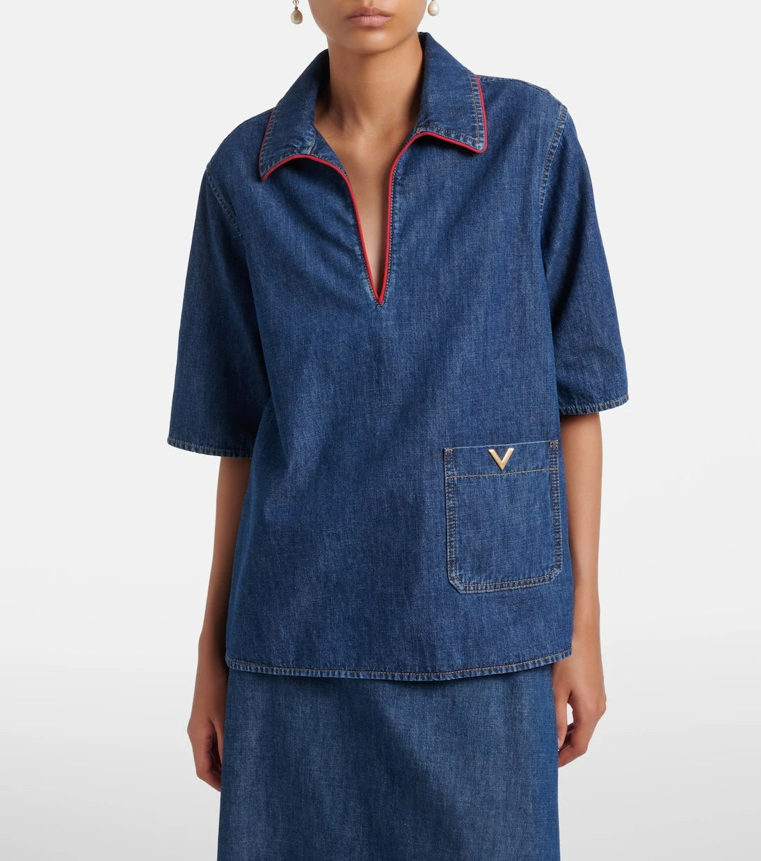 Valentino - VGold denim top