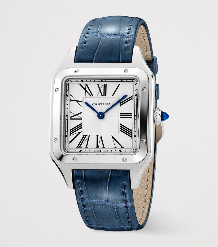 Large Stainless Steel Santos-Dumont Watch 31.4mm