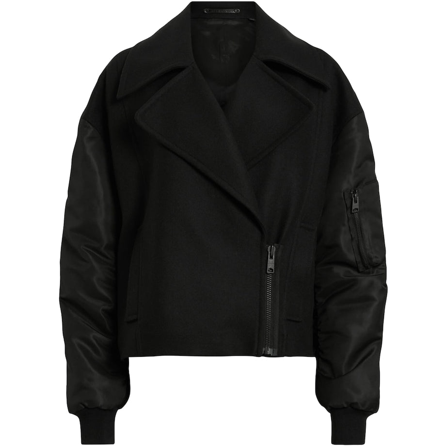 AllSaints Black Wool-Blend Orla Jacket