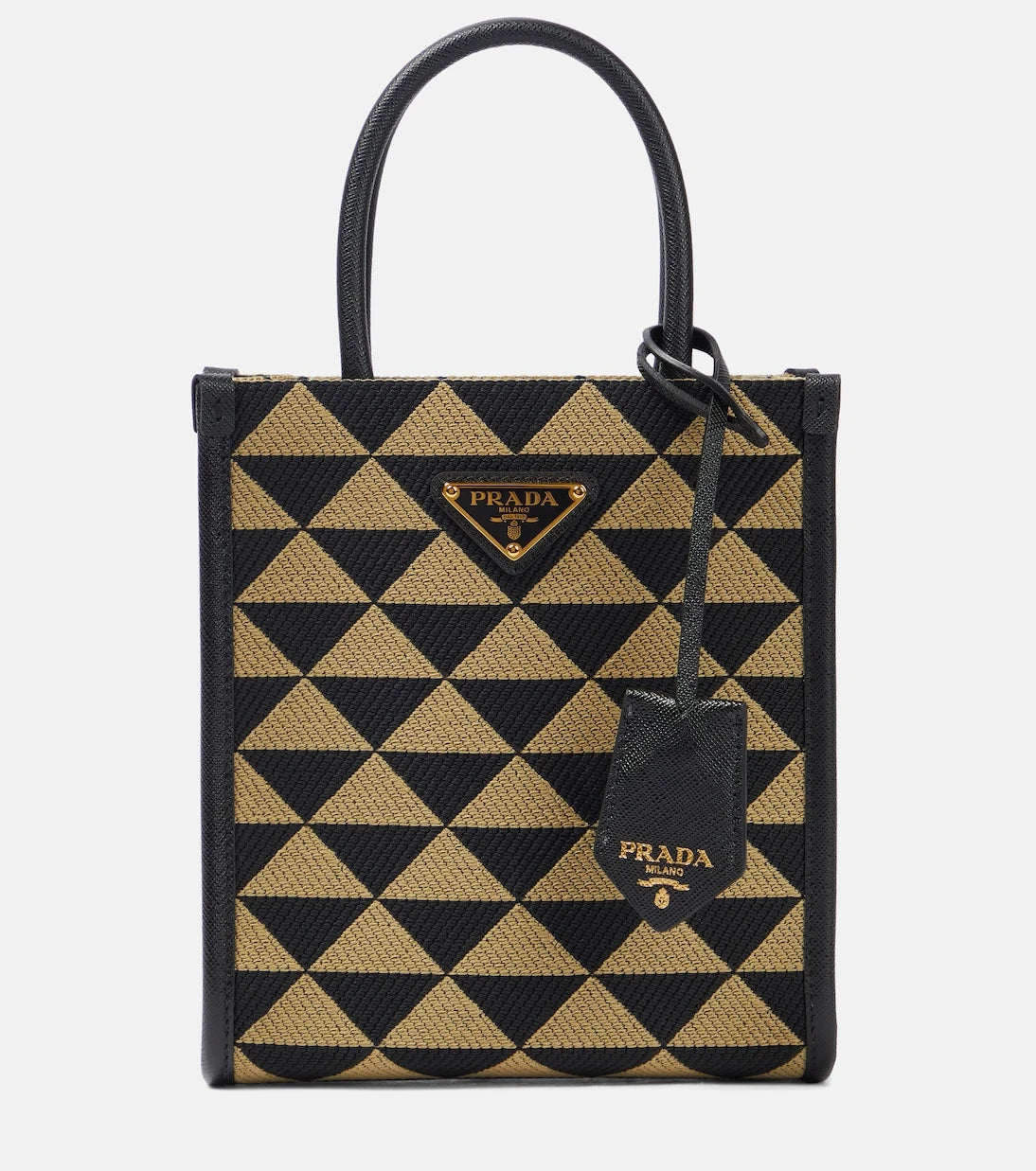 Prada - Mini patterned jacquard tote bag