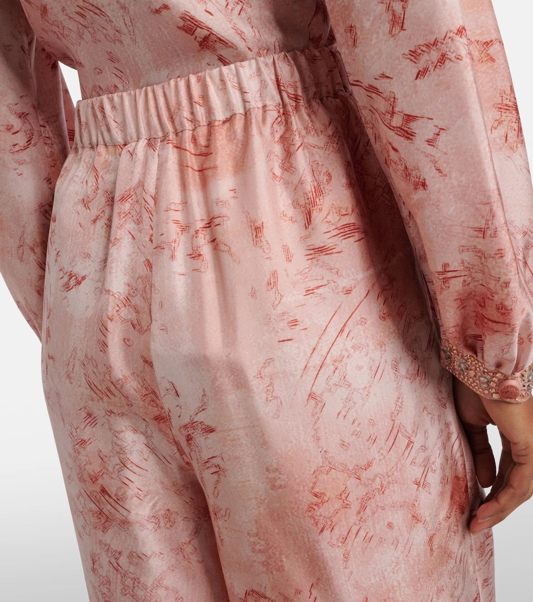 Max Mara - Zirlo printed silk twill wide-leg pants