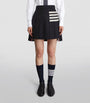Thom Browne Navy Pleated Mini Skirt