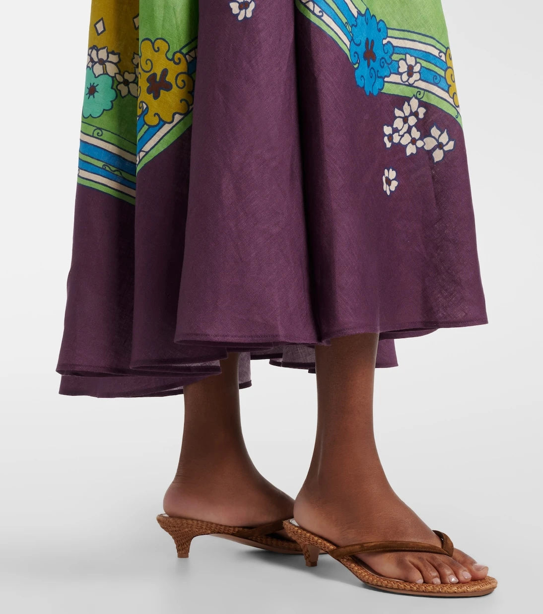 Alémais - Nanci printed linen midi dress