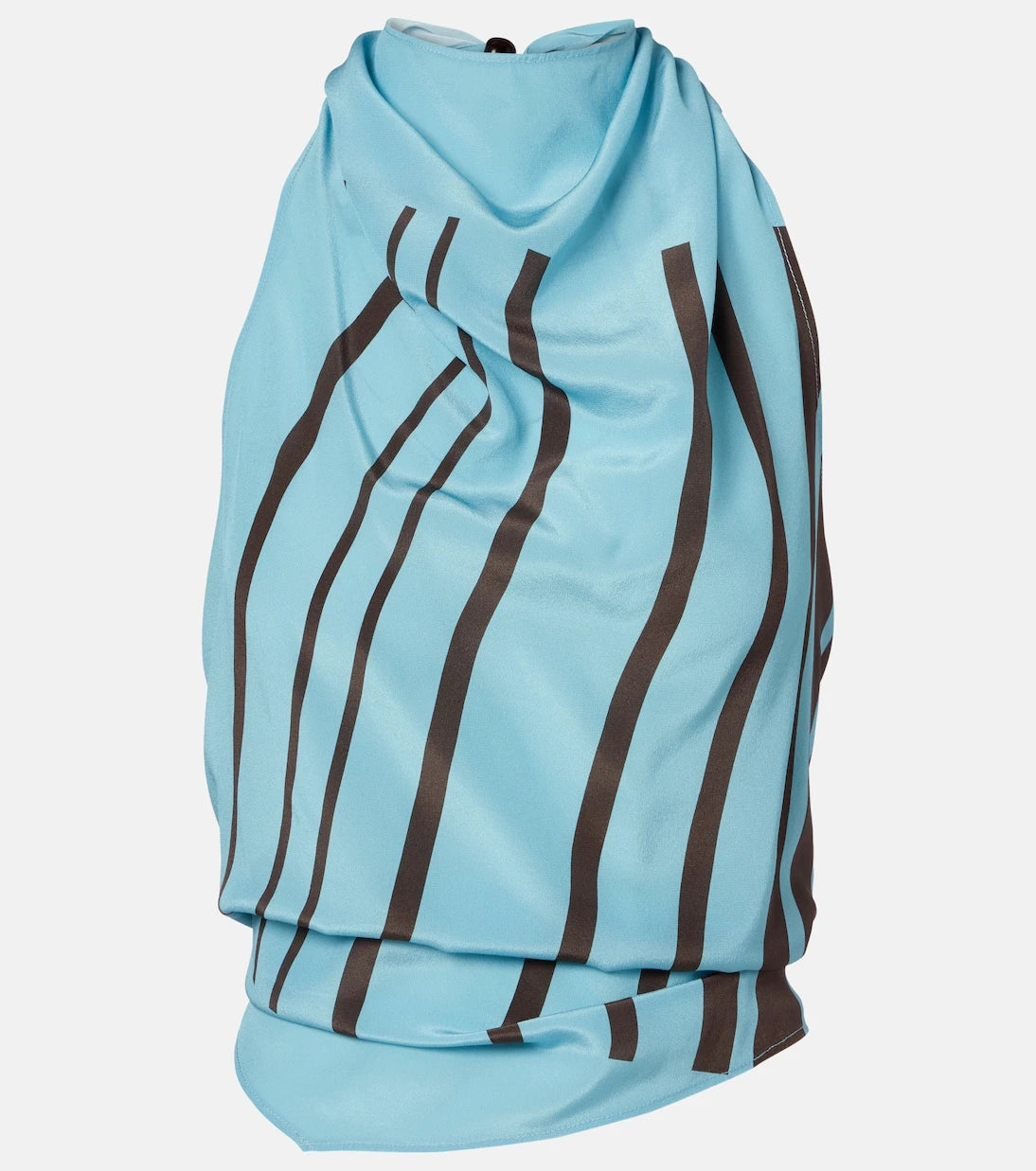 SIR - Rioja draped striped silk crêpe top