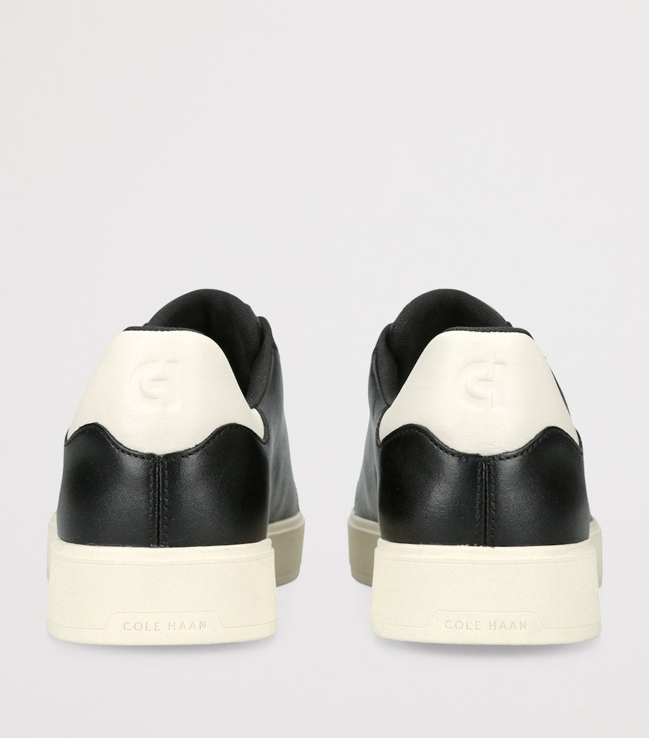 Leather GrandPrø Luxe Slip-On Sneakers BLK/WHITE