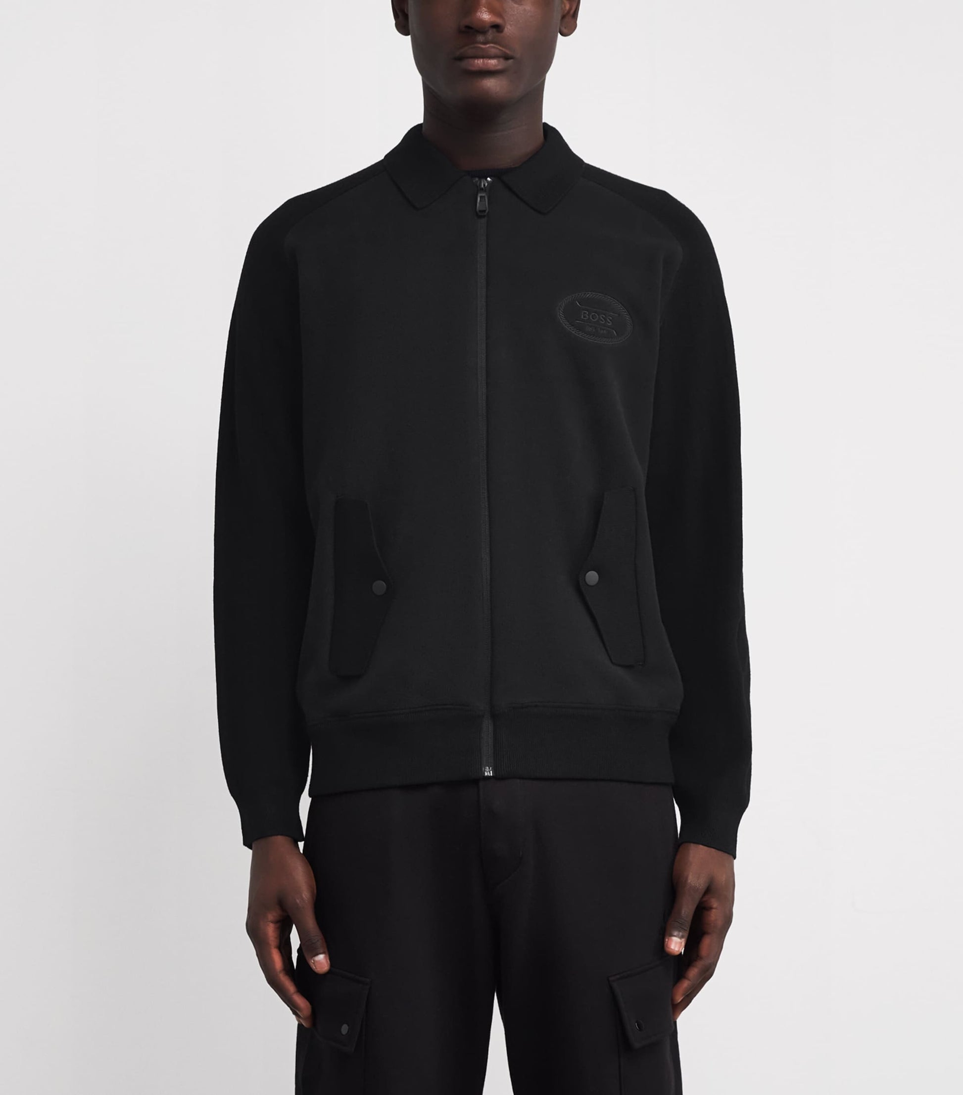 Fleece Logo Polo Jacket