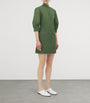 Green Cotton Poplin Mini Shirt Dress
