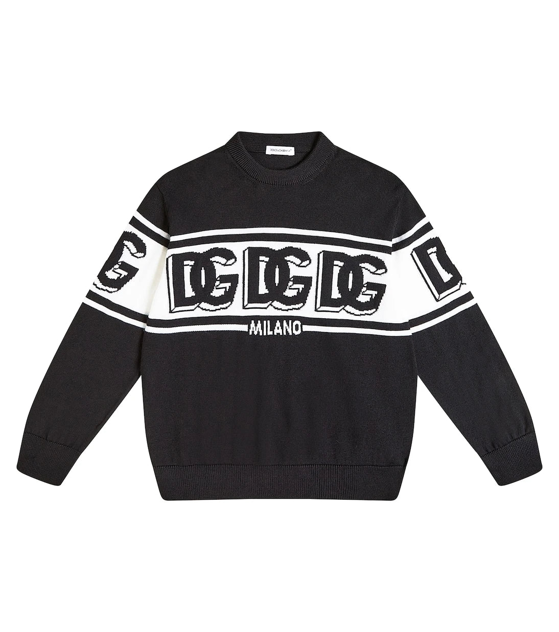 Dolce&Gabbana Kids - DG intarsia virgin wool sweater