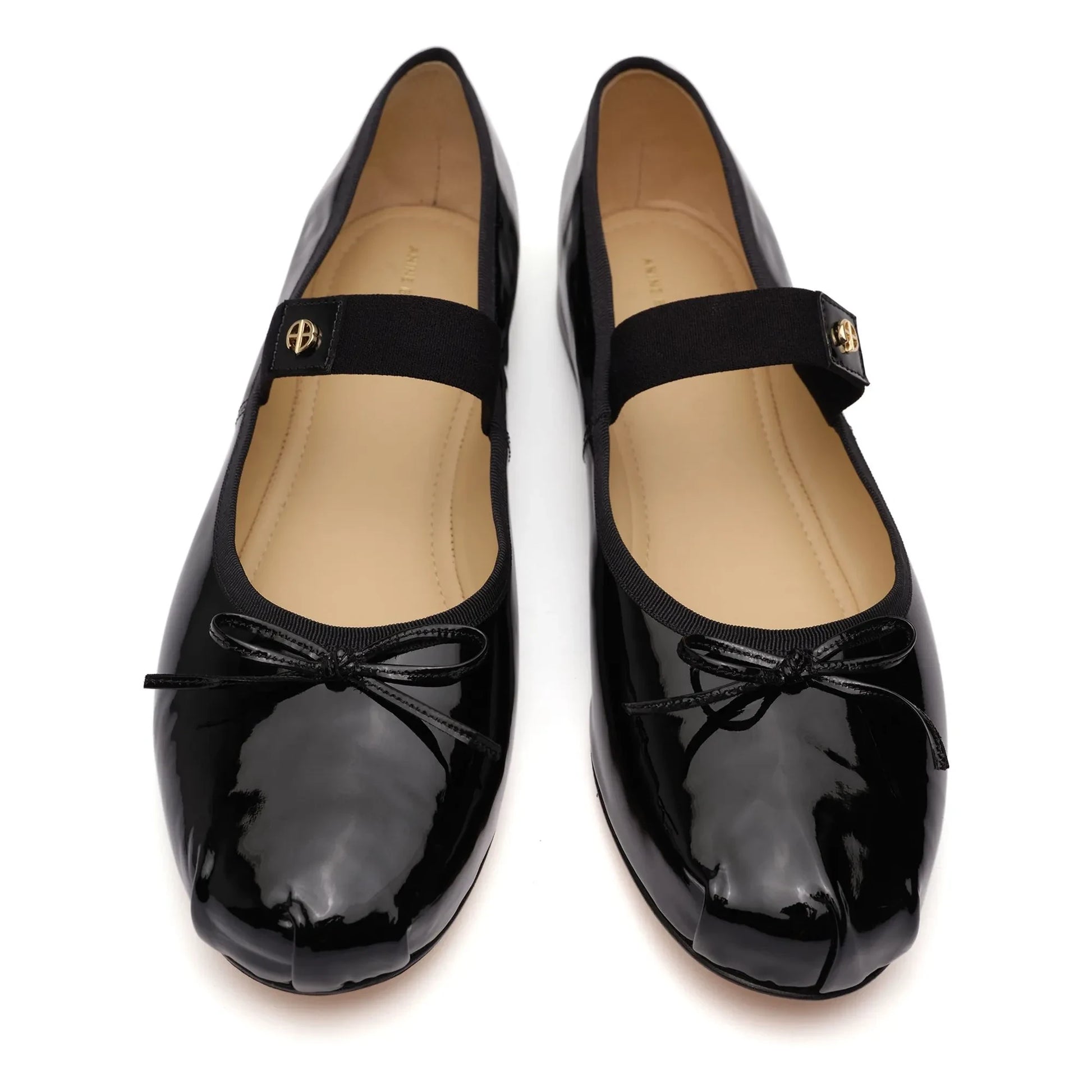 Anine Bing - Jolie Patent Ballet Flats | Black